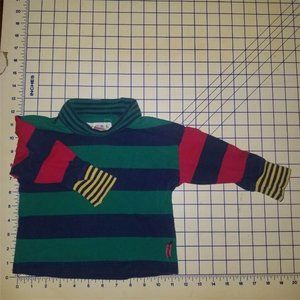 VTG 90s Gymboree Boys Multicolor Long Sleeve Turtleneck Striped Sweatshirt XS